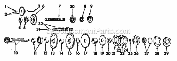 Transmission-582-Sn 719999 & Below Diagram and Parts List for 1604 2050598U, 144-582-399, 145-582-399, 142-582-3 Cub Cadet Lawn Tractor